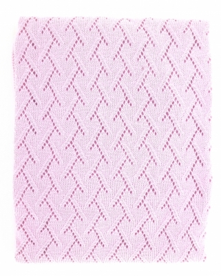 Плед "Ажур" розовый