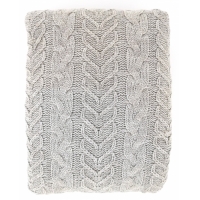 Купить Плед "Косы" серо-коричневый в Благодарном