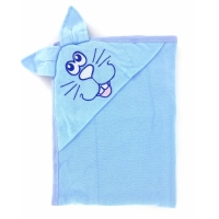 Полотенце "Зайка" голубое