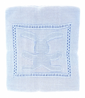 Плед "Зайка" голубой