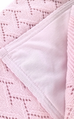 Плед "Ажур" розовый