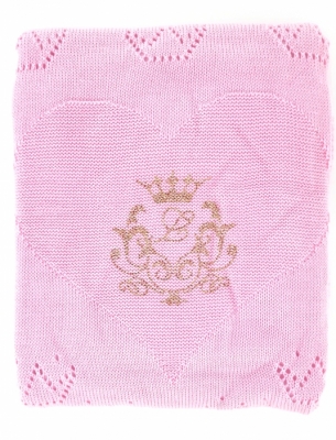 Плед "Корона" розовый