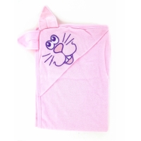 Полотенце "Зайка" розовое