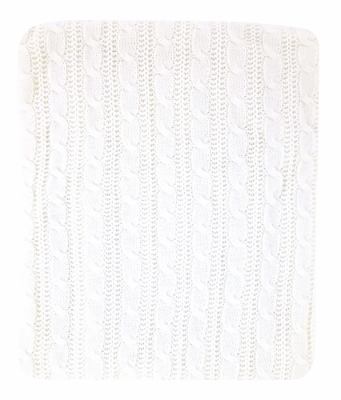 Плед "Косичка" молочный