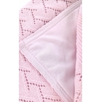 Плед "Ажур" розовый