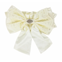 Бант атласный молочный