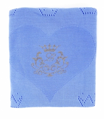 Плед "Корона" синий