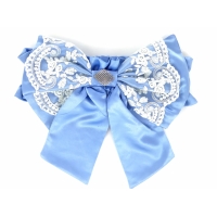 Бант атласный голубой