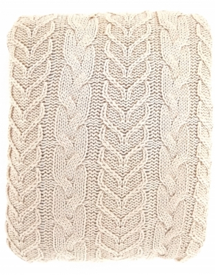 Плед "Косы" бежевый