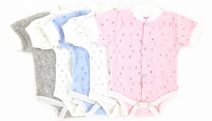 Боди "Буквы" кнопки спереди