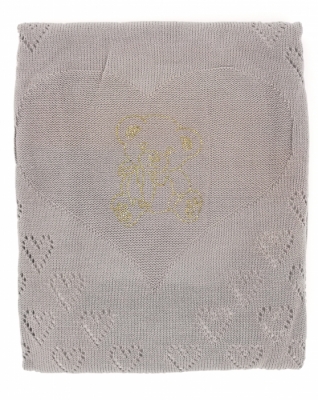 Плед "Мишка" коричневый